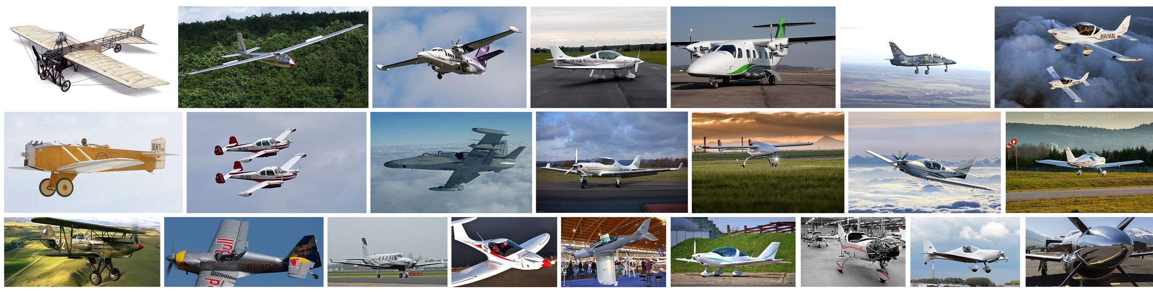 A century of Czech aircraft, from the 1911 pioneer machine to modern general-aviation and aerobatic types