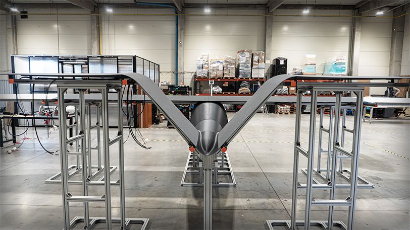 TD 2.0 iron bird frame used for integrated hybrid-electric systems testing.