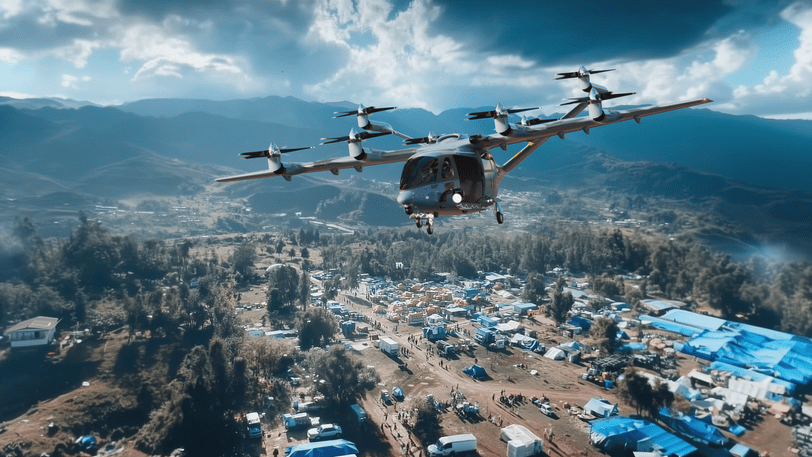 Zuri Hybrid VTOL delivering disaster relief supplies without runways
