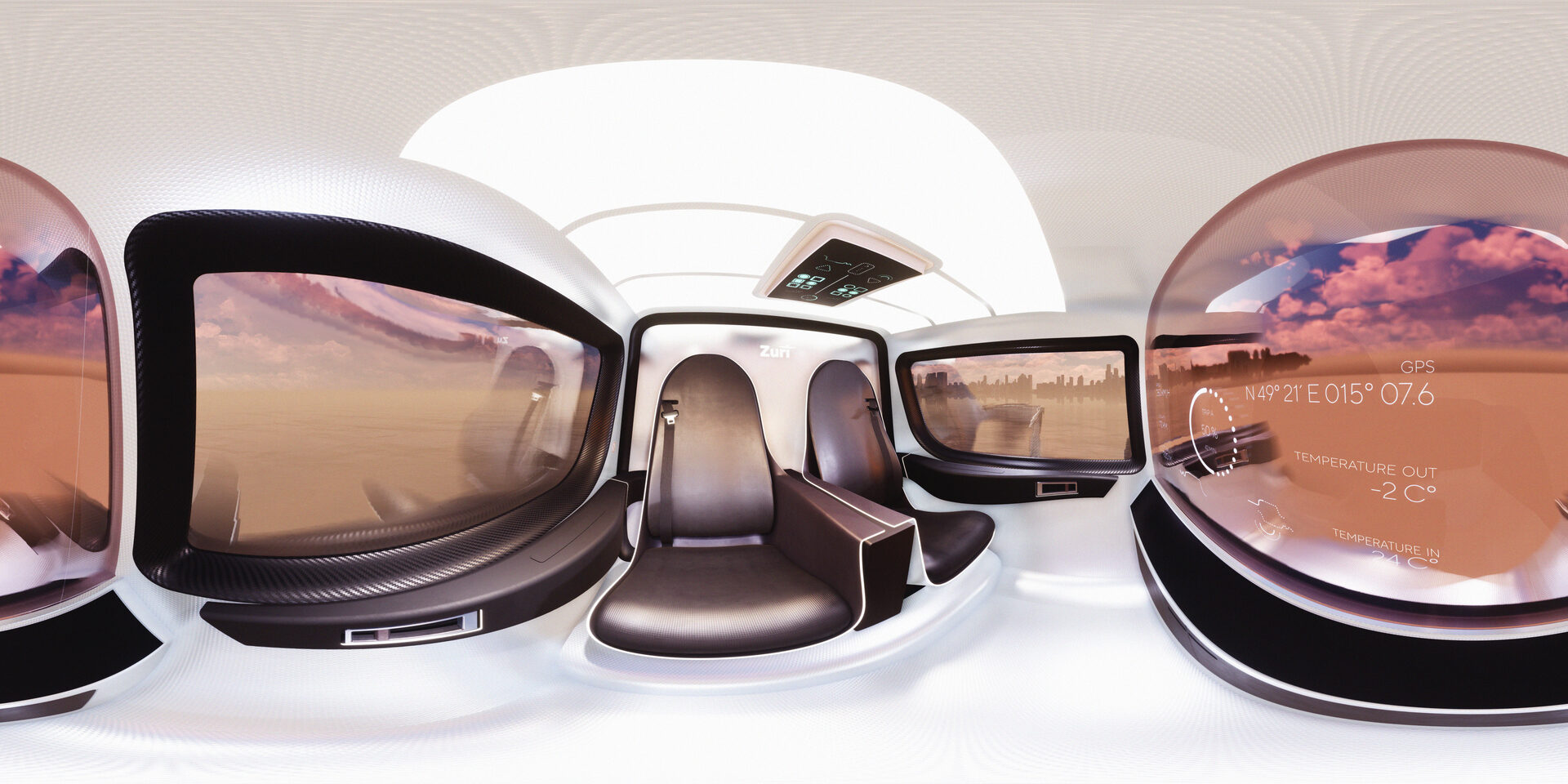Executive Interior Concept for Zuri’s Hybrid VTOL Aircraft